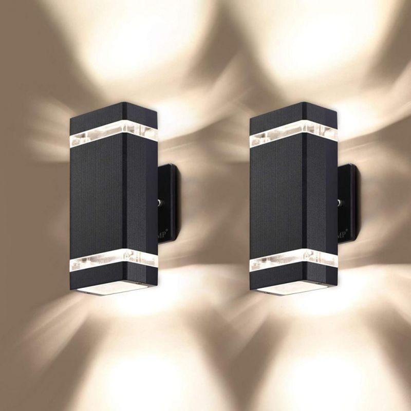 LED Square up and Down Lights Outdoor Wall Light Body in Aluminum Waterproof Outdoor Wall Lamps 3000K 5W with Certificate ETL