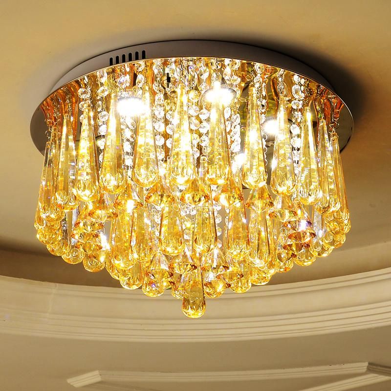 Gold Crystal Flush Mount Ceiling Lights for Indoor Home Project Lighting Wh-Ca-17