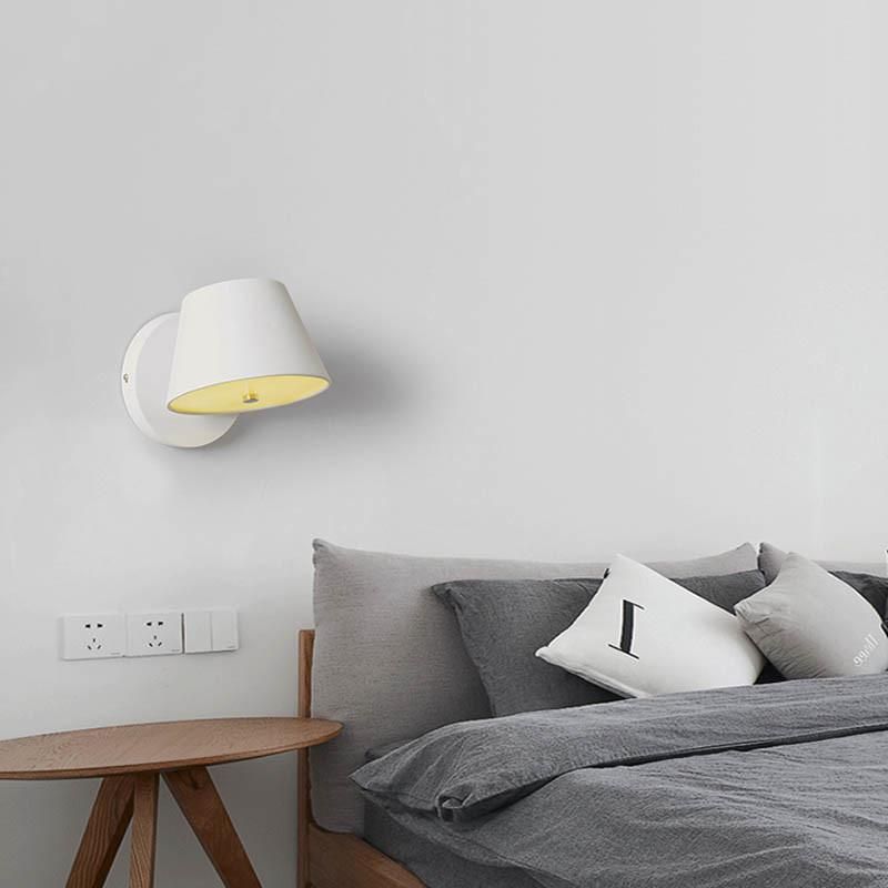 Simple Design Round Black LED Wall Light Reading Lamp