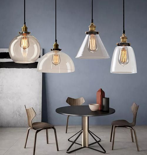 Modern Pendant Lamp with Copper E27 Holder for Restaurant Indoor Lighting