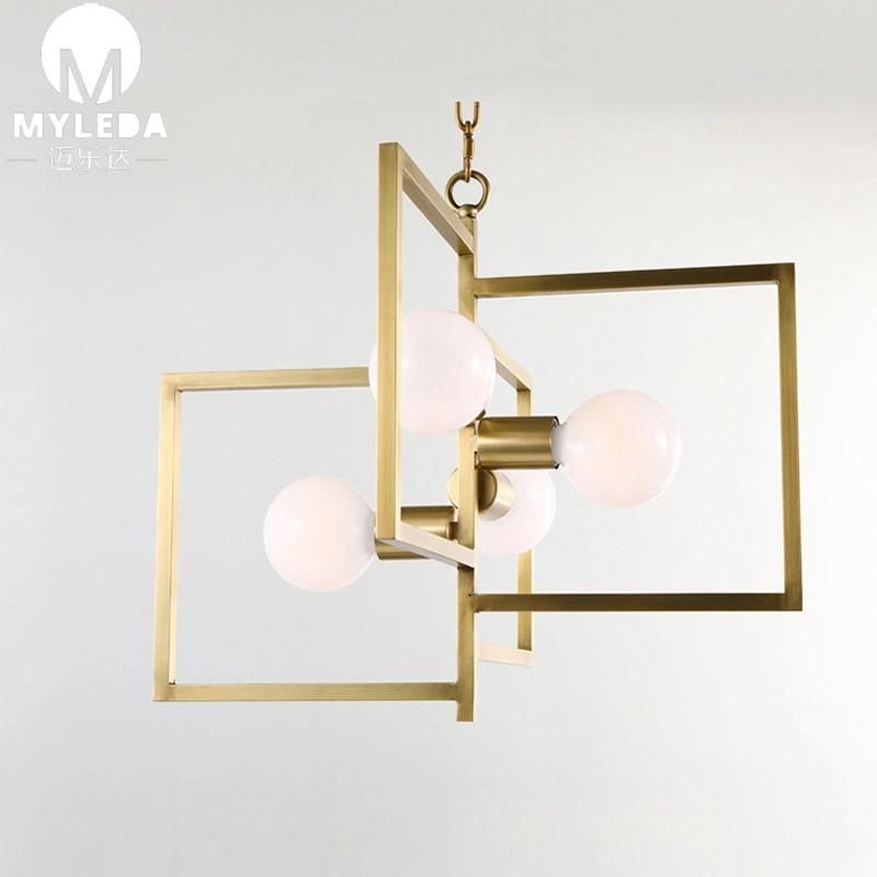 Modern Metal Luxury Glass Hall Restaurant Chandelier Pendant Light