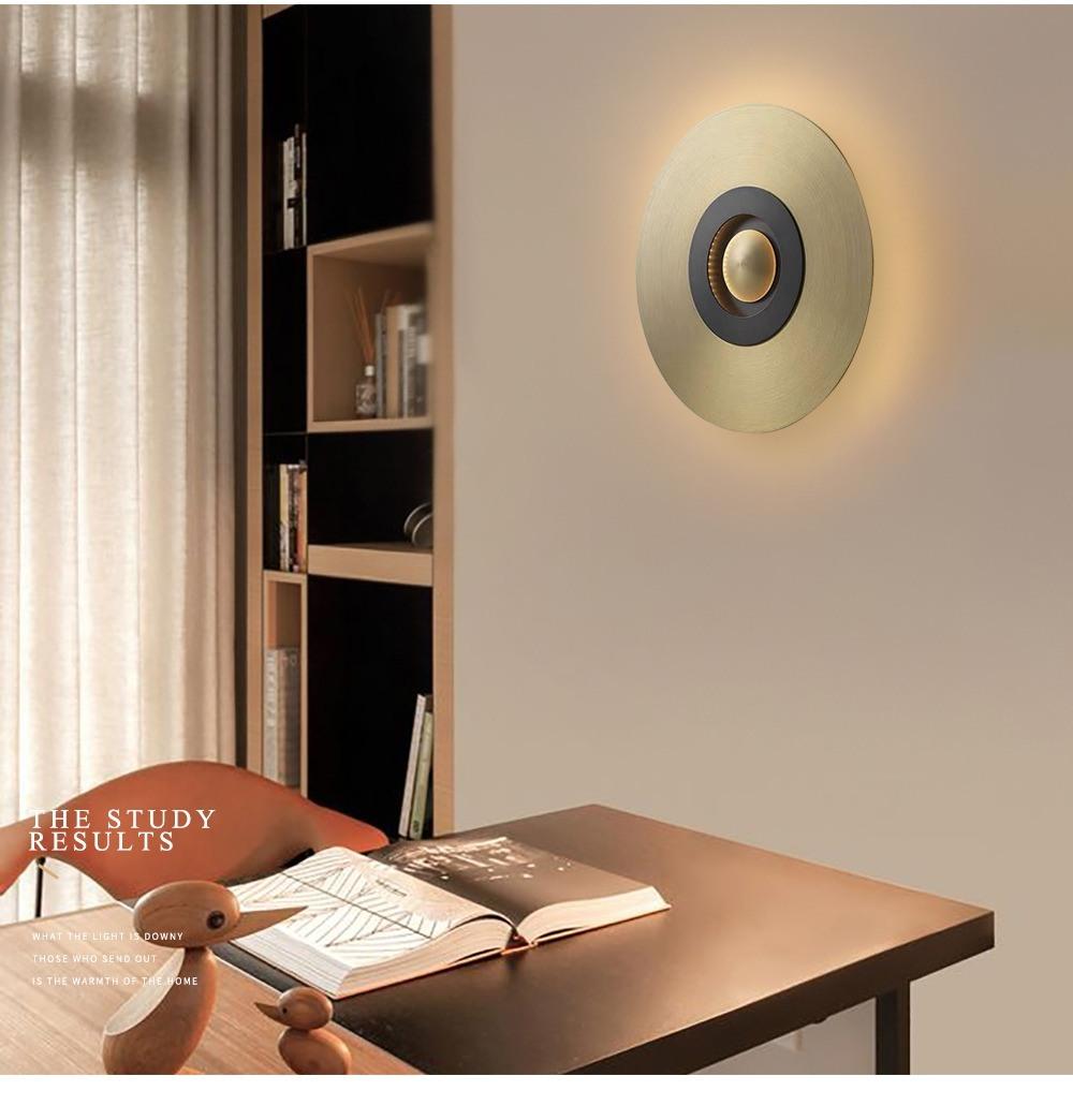 Modern LED Wall Lamp Hallway Living Room Bedroom Bedside Loft Home Decor Gold Applique Light Fixtures