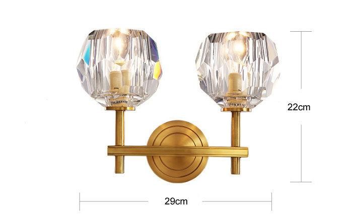 K9 Crystal Ball Brass Polishing Wall Light