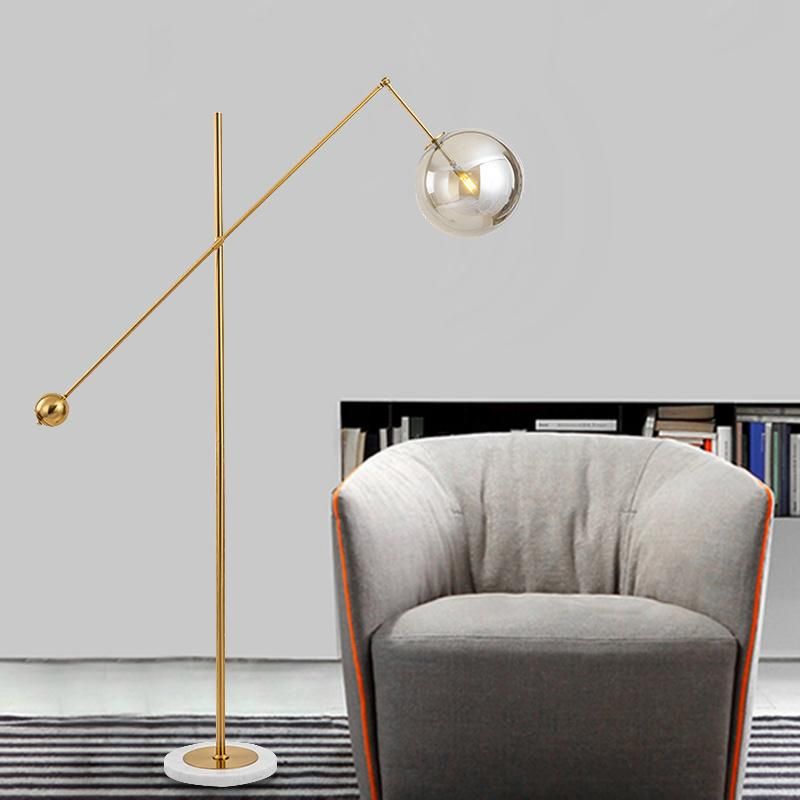 Adjustable Golden Ball Metal Floor Lamp
