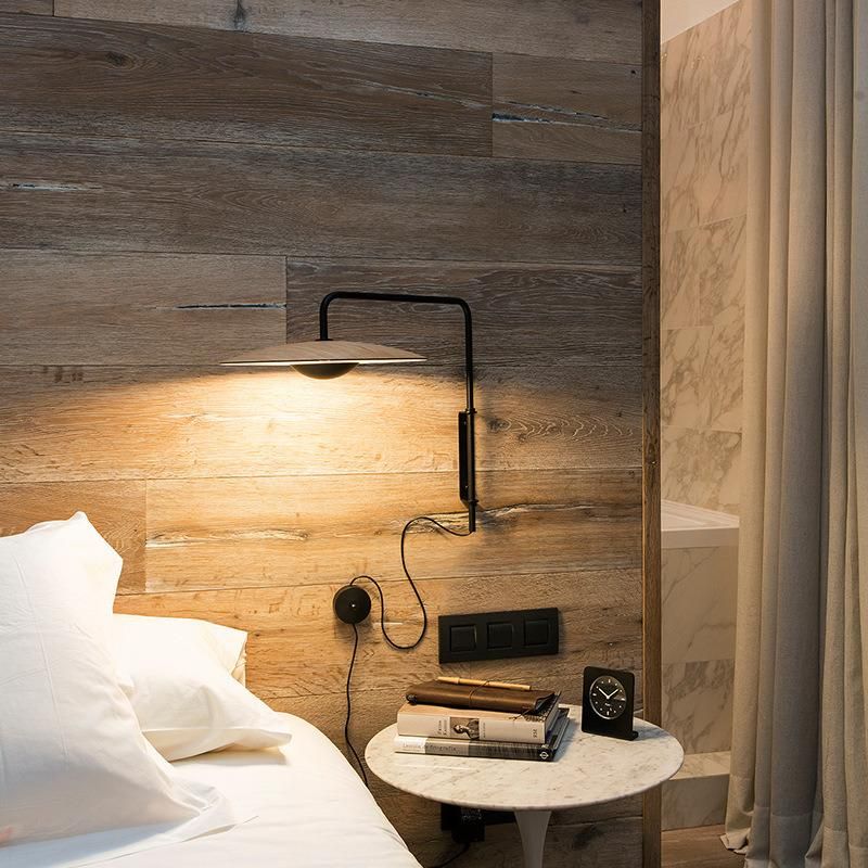 Modern Aluminun Wall Lamps for Bedroom Bedside Black Hats LED-Ginger Wall Light (WH-OR-198)