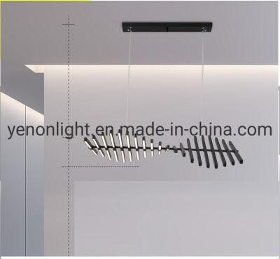 Piano Key Lamp Body Design Fishbone Style LED Iiron Pendant Light