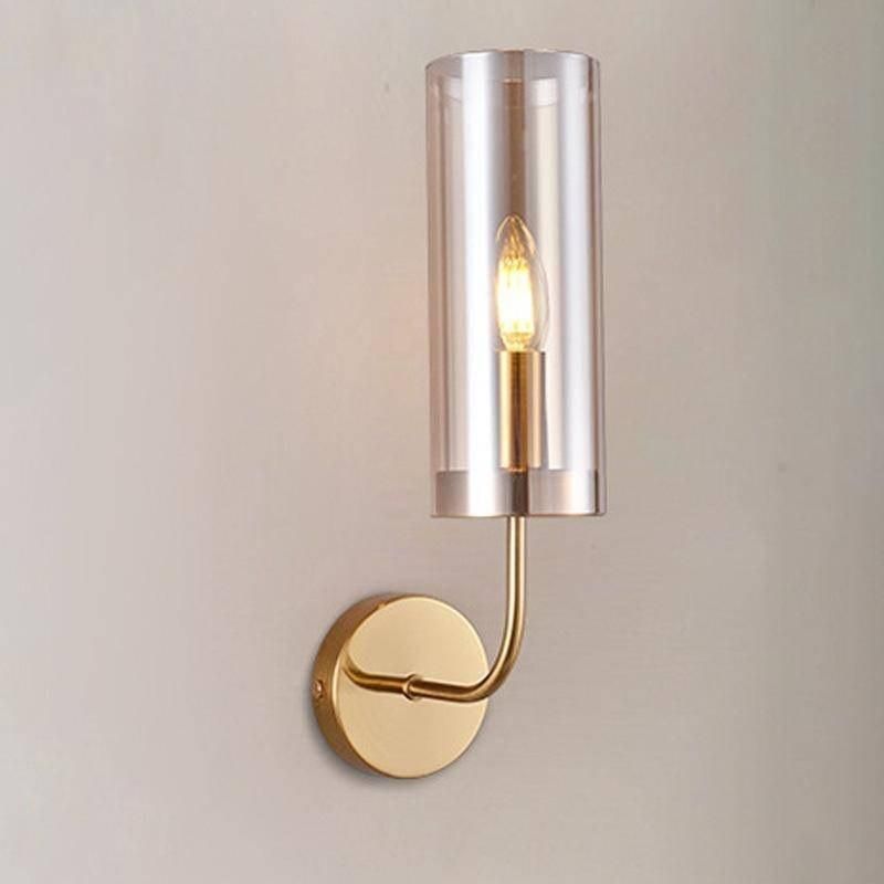 Modern LED Wall Lamp Gold Glass Wall Lamps for Living Room Bedroom Bedside E14 Candle Wall Lights (WH-OR-137)