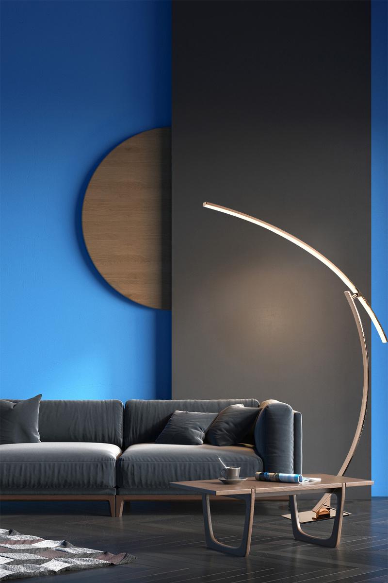 Nordic Standing Chandelier Floor Lamp Hanging Floor Lamp Cantilever Drop Pendant Floor Lamp Bedroom Living Room Parabola Arc LED Floor Lamp