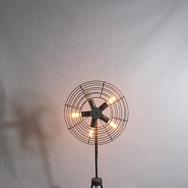 Vintage Industrial Floor Lamp Fan Light Lamp Edison Bulb Lamp Antique Retro Floor Lamp (WH-VFL-07)