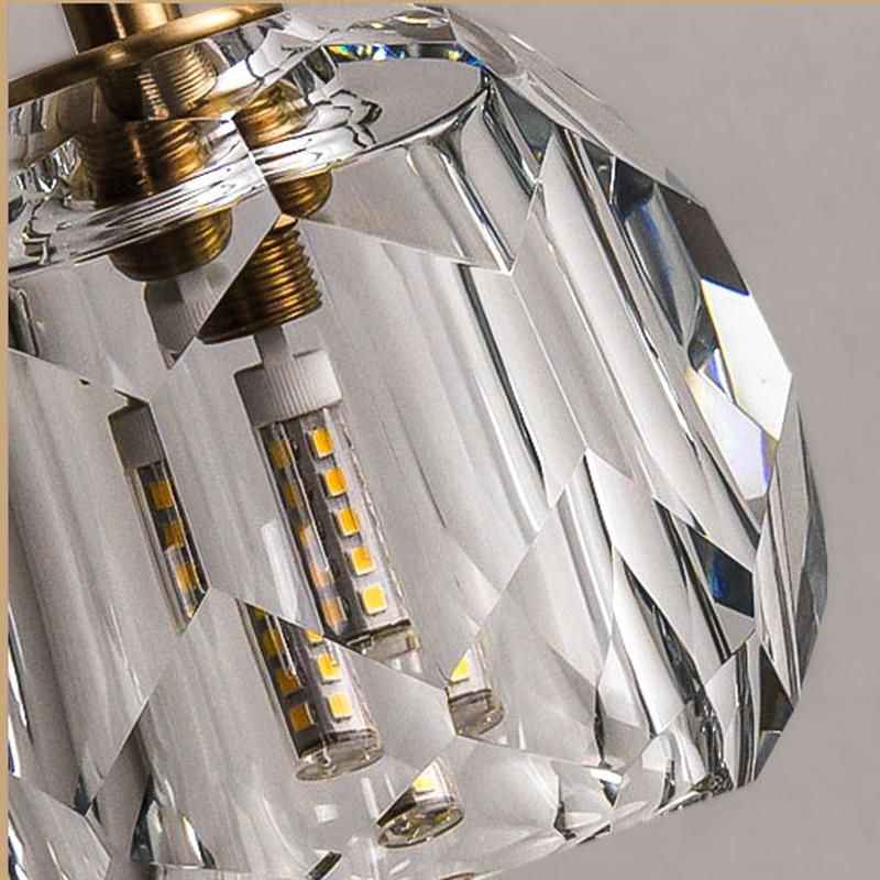 Light Luxury Crystal Light LED Bedroom Bedside Lamp Warm Background Wall Lamp
