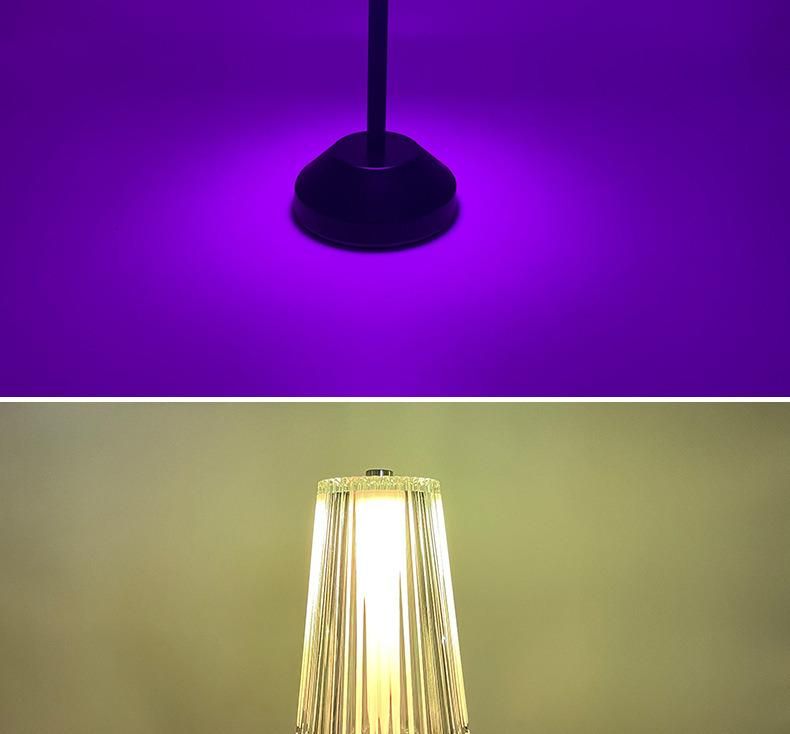 USB Rechargeable Small Night Light Bedroom Creative Umbrella Atmosphere Light Acrylic RGB Simple Gift Small Table Lamp