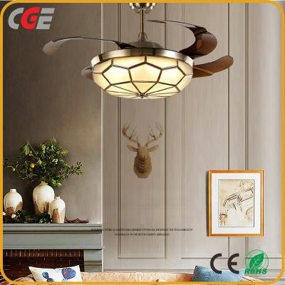 European Style Fan Light Modern Simple Creative Living Room Fan Dining Room Bedroom LED Pumpkin Ceiling Light