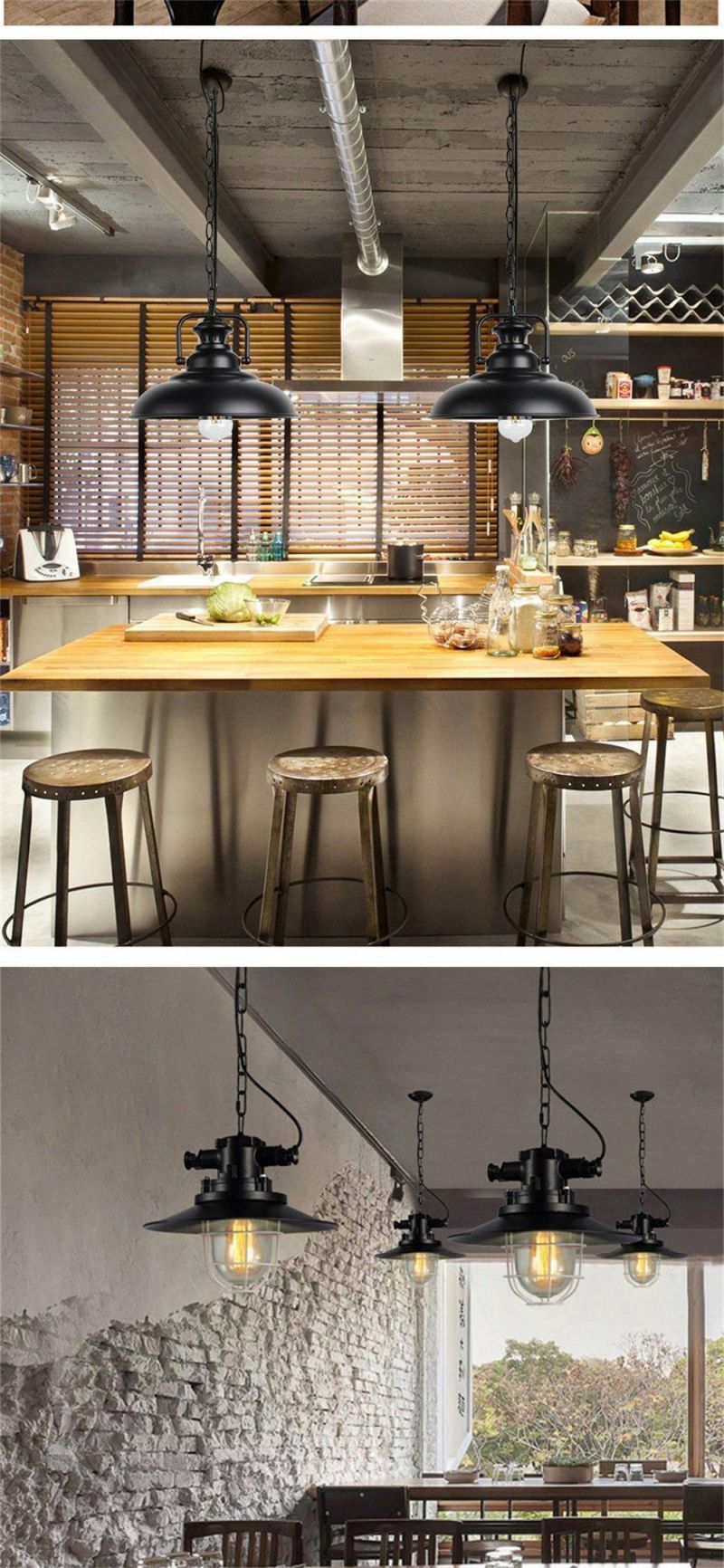 Loft Creative Personality American Country Warehouse Bar Counter Restaurant Vintage Industrial Style Iron Pot Cover Chandelier