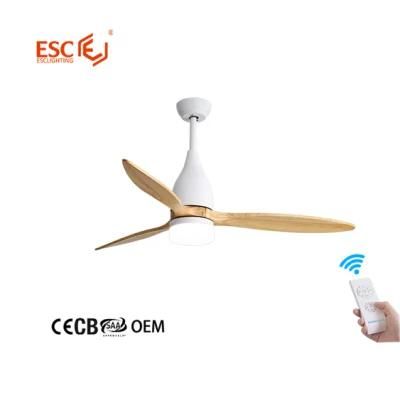 Energy Saving 3 Fan Speed Solid Wood Blades Ceiling Light LED with Fan