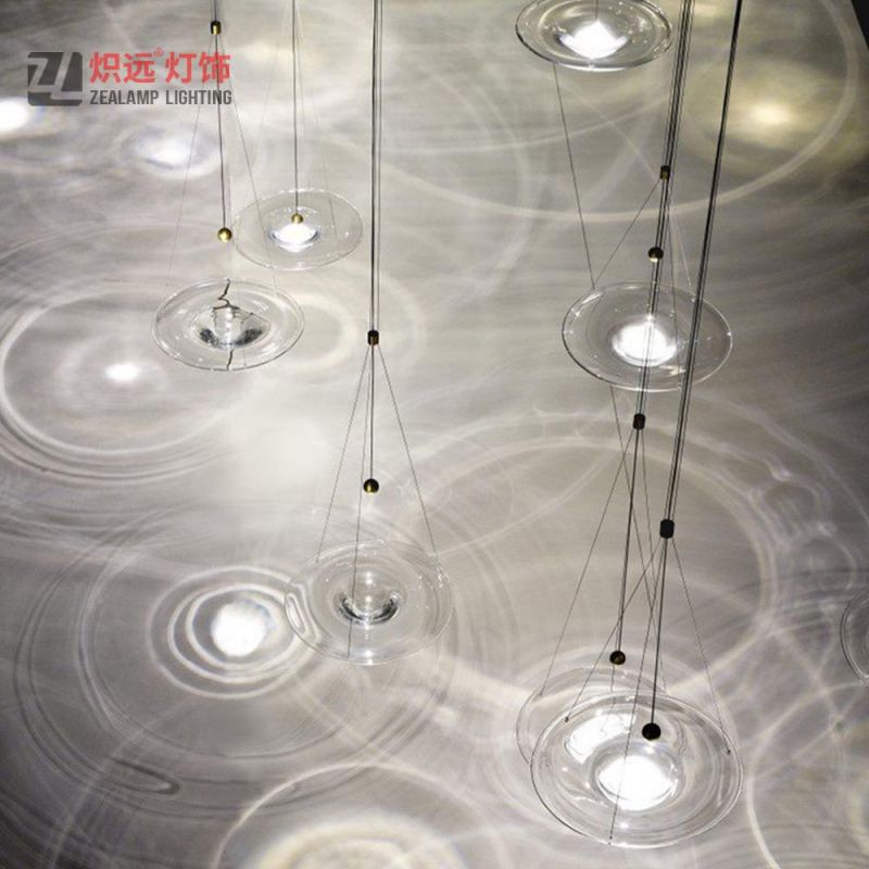 Modern Decorative Glass Chandelier Ceiling Hotel Indoor Hanging Pendant Lamp