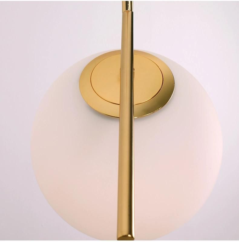 White Round Glass Balls Pendant Light for Living Room Bedroom Hanging Lamp Pendant Light