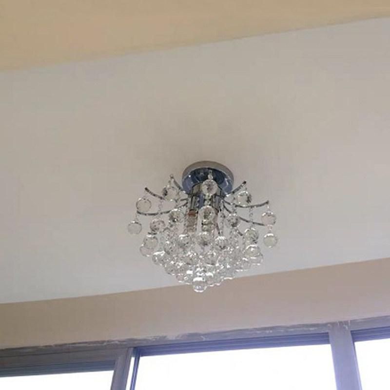 Modern Crystal Semi Flush Ceiling Lights Fixtures Indoor Home Light Fixturs (WH-CA-30)