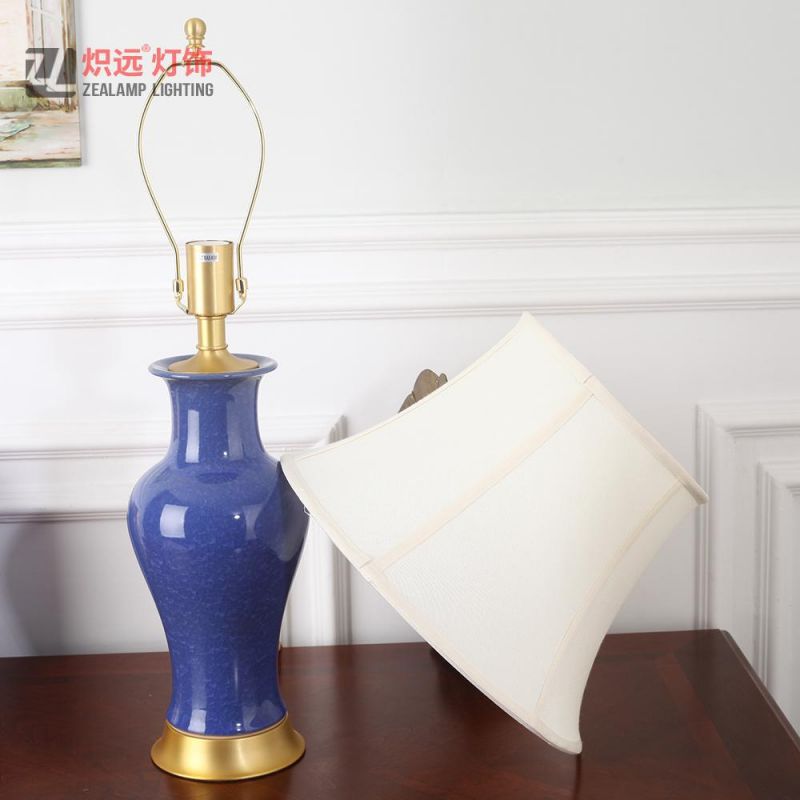 Chinese Ceramic Table Lamps Home Decor Blue Porcelain Light (TL8017)