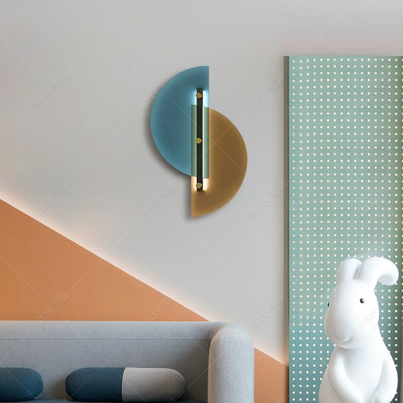 Modern Style Artistic Wall Lamp Blue Color Bedroom Lamp Bedside Lamp