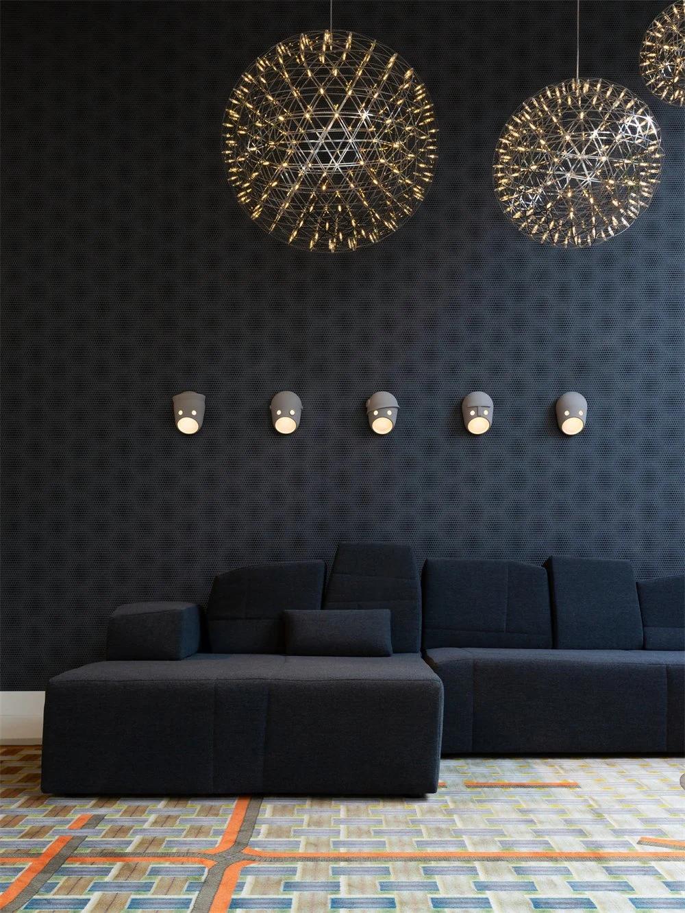 2022 LED Modern Minimalist Style White Vase Hotel Lobby Dining Room Wall Lamp