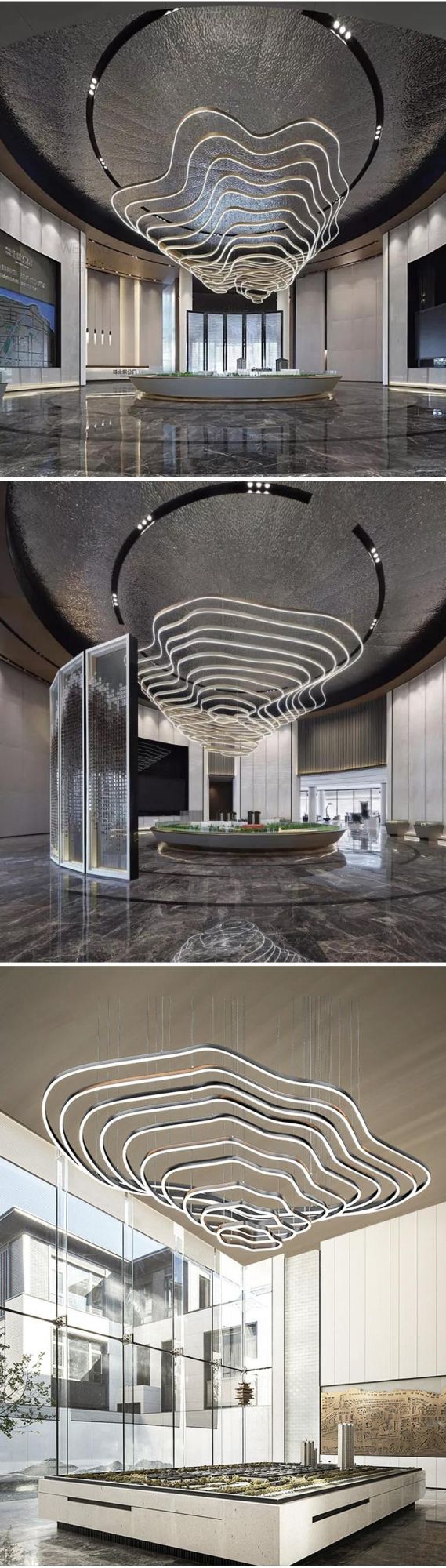 Mountain Lights Custom Project Luxury Staircase Banquet Hall Hotel Non-Standard LED Chandelier