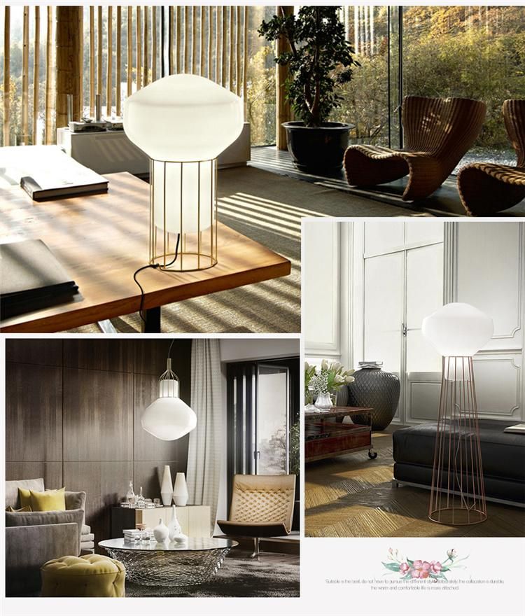 Big Gold Copper Metal Glass Bulb Modern Table Floor Pendant Lamp