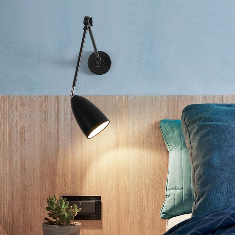 Bedside Lamp Telescopic Folding Arm Study Reading Light Industrial Style Wall Lamp