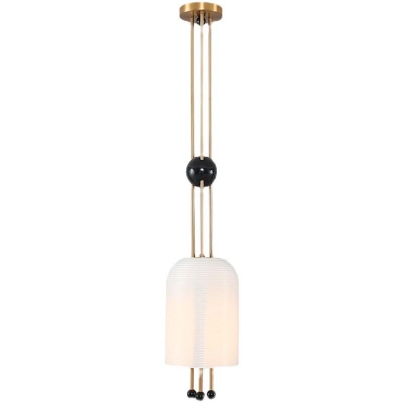 Modern White Pendant Light Single Head Glass Lampshade for Dining Room Creative Lamps Lantern Pendant Lamp (WH-AP-175)