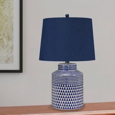 Porcelain Blue Ceramic Table Lamp Luxury Modern Antique Classic Ceramics Table Lamp for Living Room