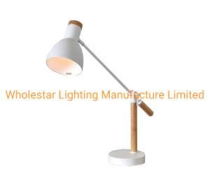 Metal Reading Table Lamp with Wood (WHD-130)
