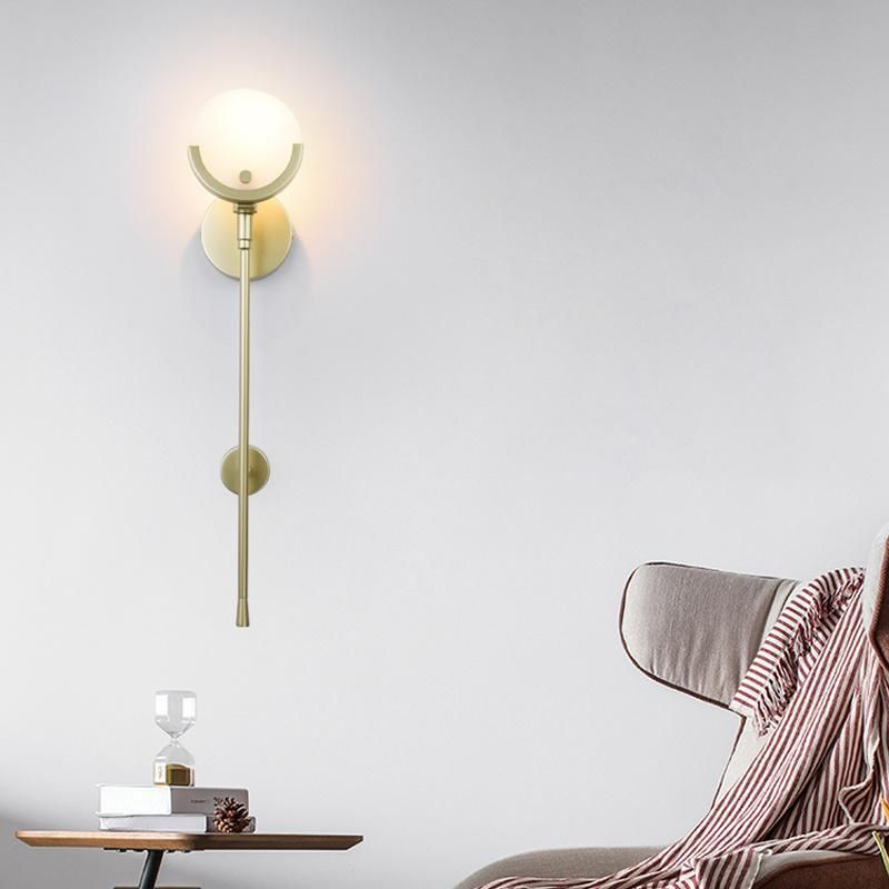 Postmodern Simple Living Room Wall Lamp Hotel Background Wall Marble Bedroom Bedside Light