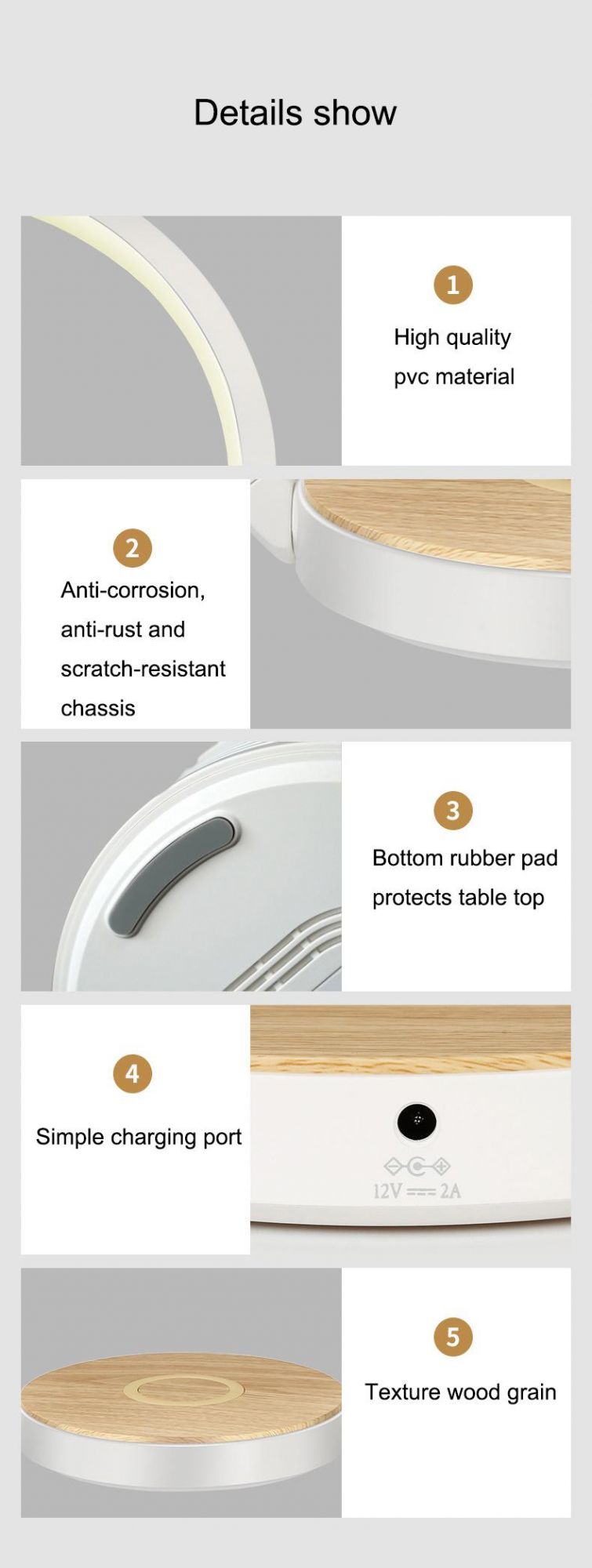 LED Creative Light Smart Bedside Mobile Phone Wireless Charging Table Lamp