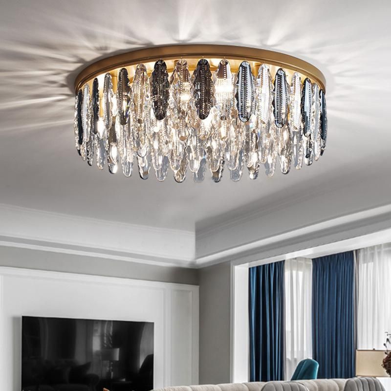 Modern Gold Ceiling Chandelier for Bedroom Round Hanging Lamp Kitchen Fixtures (WH-CA-69)