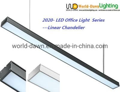 Elegant Design Indoor LED Office Lighting Shop Restaurant Hanging Lights 36W Ceiling Lamp LED Linear Pendant Light