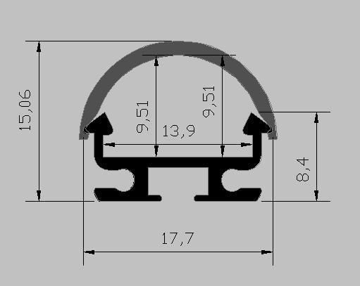 Hot Sale LED 19*19mm Aluminum Profile (MC-093)