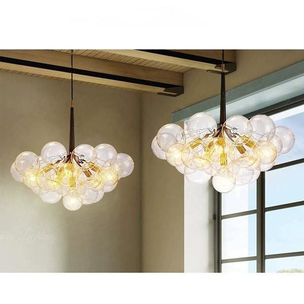 Magic Bean Bubbles Glass Ball Hanging Pendant Lamp for Home Living Decoration