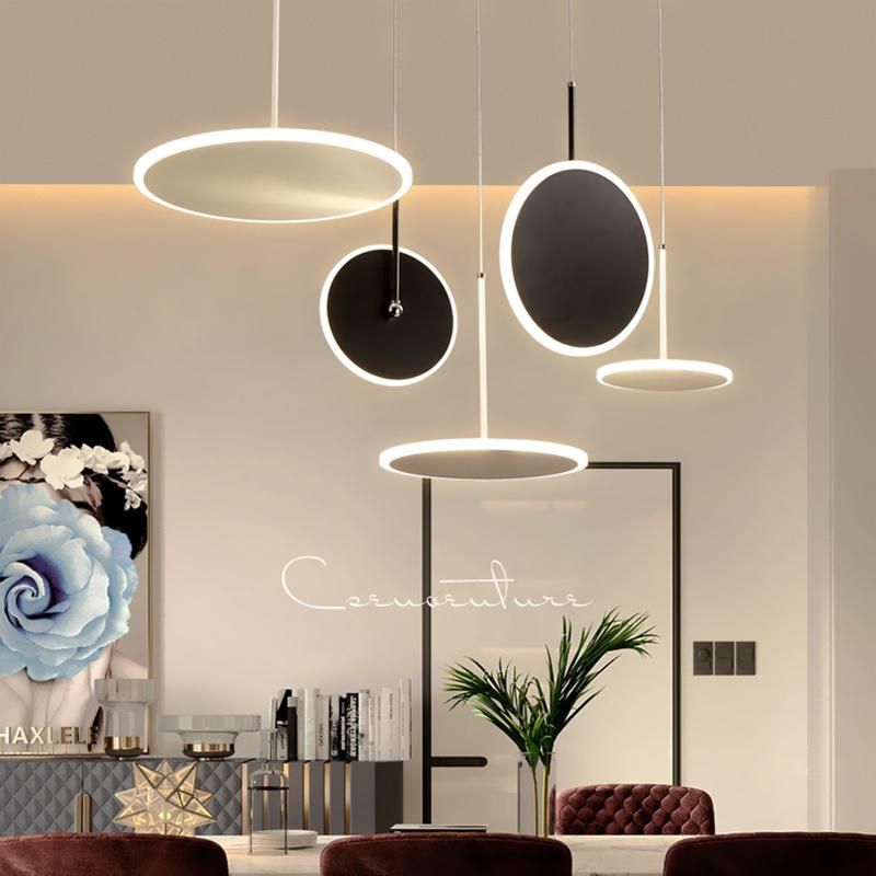 Nordic Chandelier Living Room Modern Rotunda Ceiling Light LED Pendant Lamp