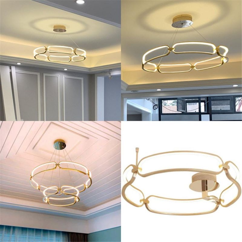 Modern Luxury LED Ceiling Chandelier Lighting Hanging Lights Ceiling Mounted Pendant Lamp for Living Room