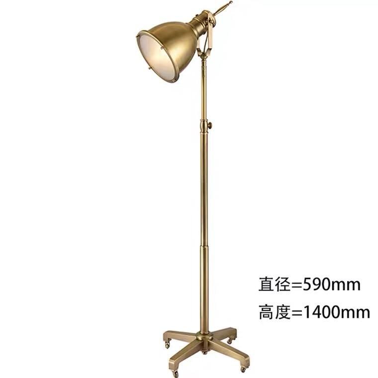 Export American Style Pure Copper Floor Lamp High Grade Jianmei Lamp Decoration All Copper Floor Lamp Villa Living Room Bedroom Floor Lamp