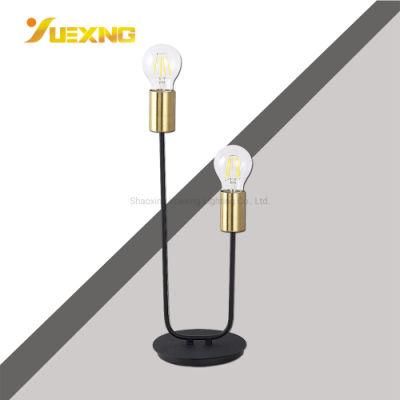 Indoor E27 Iron Office Decoration Gold Black LED Table Lighting Desk Lamp