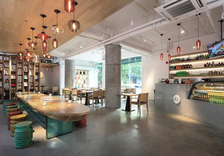 Vintage Colour Creative Personality Glass Hanging Lamp for Restaurant Decoration