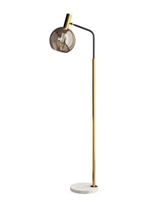 New Design Modern Marble Glass Amber Floor Lamp Decorative Light for Home Indoor Lighting