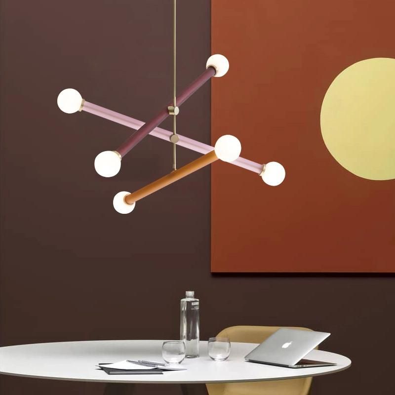 Nordic Tube Chandelier G4 Modern Creative LED Dining Room Simple Light Bedroom Restaurant Designer Chandelier (WH-AP-149)