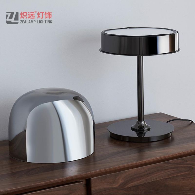 Postmodern Glass Bedside Lamp Small Table Light for Study Room