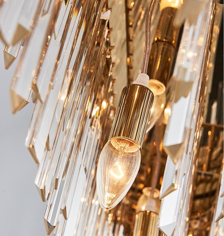 Post Modern Gold Luxury Dining Room Crystal Chandelier