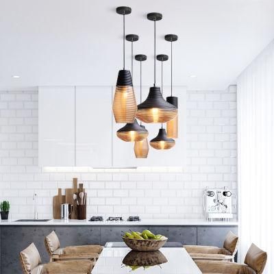Nordic Vintage LED Pendant Lights Glass Art Living Room Bedroom Hanglamp Loft Industrial Lamp (WH-GP-105)