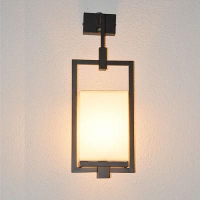 White Glass Shade Living Room Wall Lighting with Switch