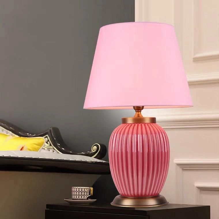 Light Luxury American Table Lamp Ceramic Decoration Art Designer Solid Color Living Room Modern Simple Bedside Bedroom Lamps