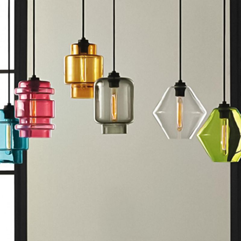 Industrial Hanging Dining Room New Modern Bell Edison Bulbs Lighting Glass Pendant Lights