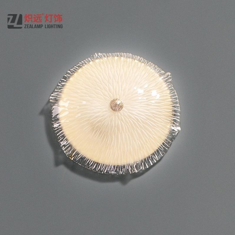 Round Sconce Copper Lighting Glass Wall Lamp
